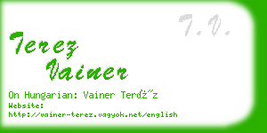 terez vainer business card